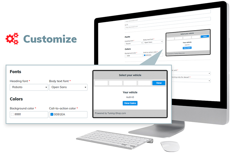 iframe car configurator - customize